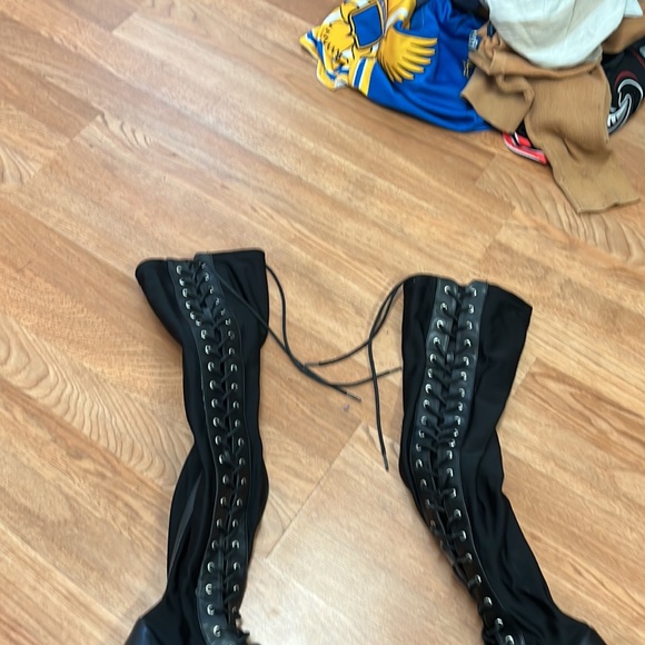 Women’s Moto platform high boots - Picture 3 of 3